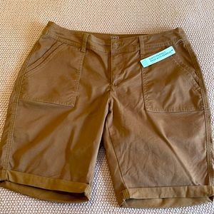 Brown/Tan Time and Tru Bermuda Shorts